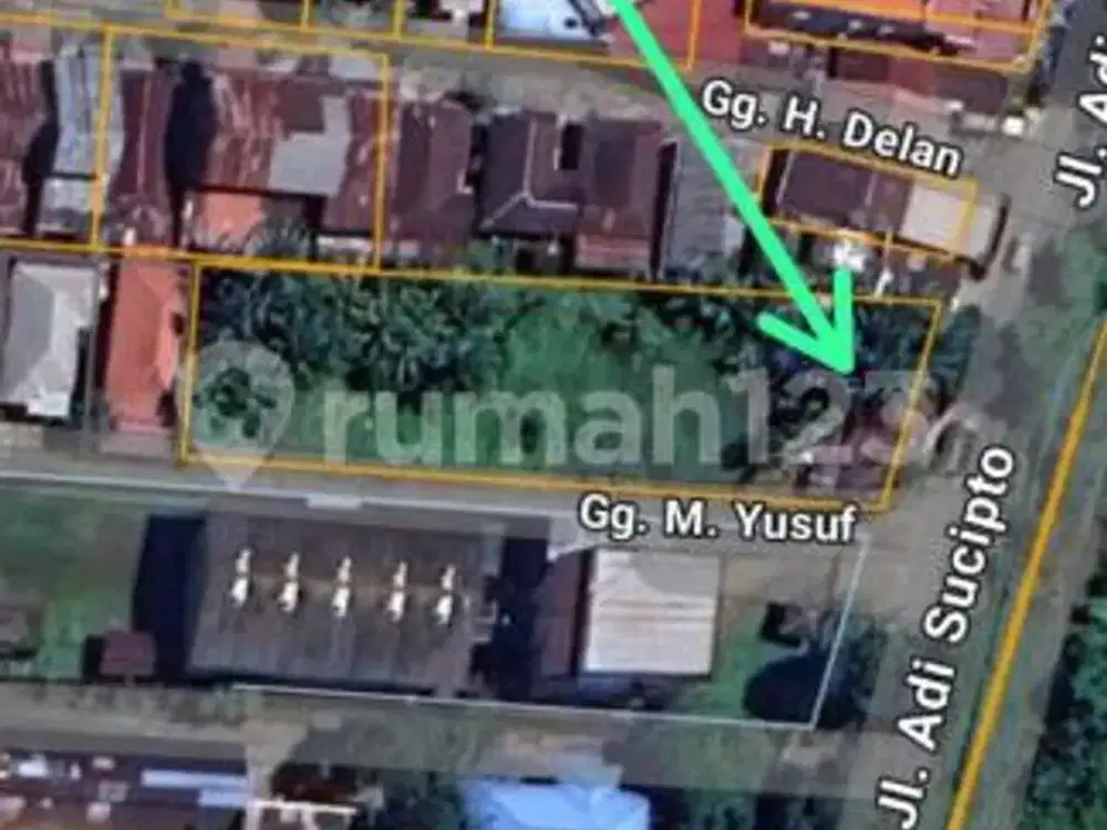 Tepi Jalan Adi Sucipto Luas 21 X 80 Sudah Elektronik Cocok Gudang