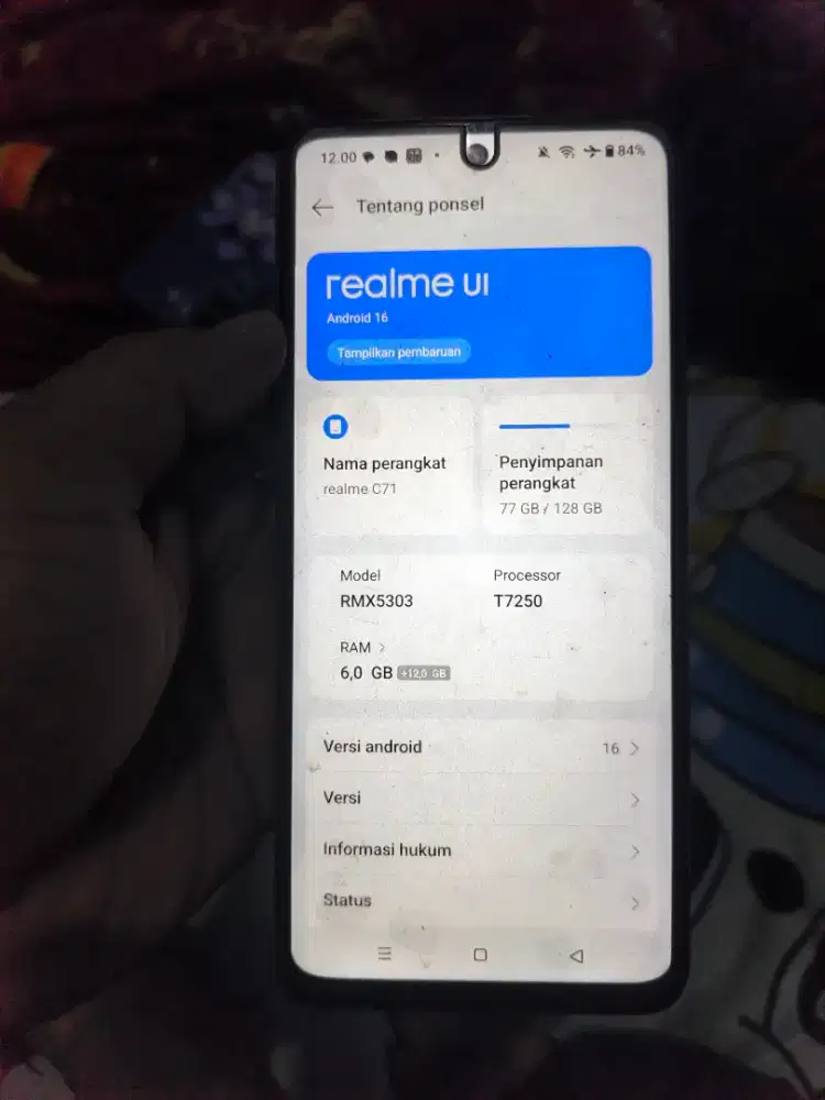 Realme c71 ram 6/128 gb