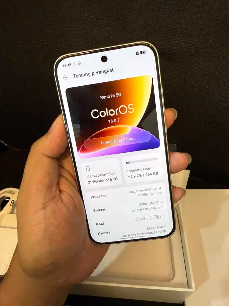 Oppo Reno 16 5G 12/256 belum sebulan