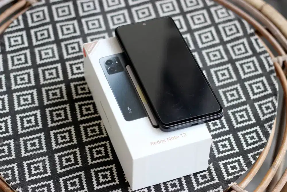 HP Xiaomi Redmi Note 12 4G Onyx Gray 6/128GB Fulset Bekas Like New