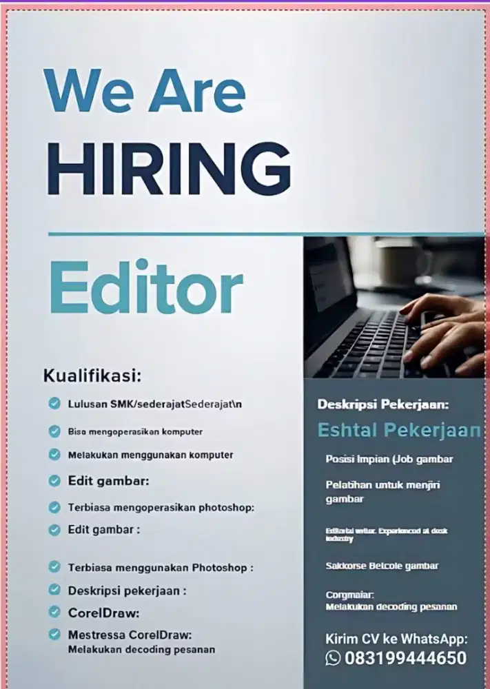 Lwongan kerja editor