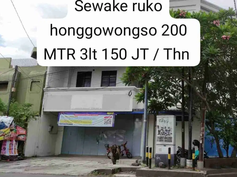 Ruko disewakan di honggowongso solo