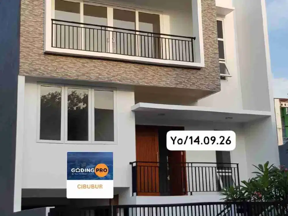 Jual cepat rumah minimalis modern style cluster terdepan bebas banjir. CitraGran Cibubur.
