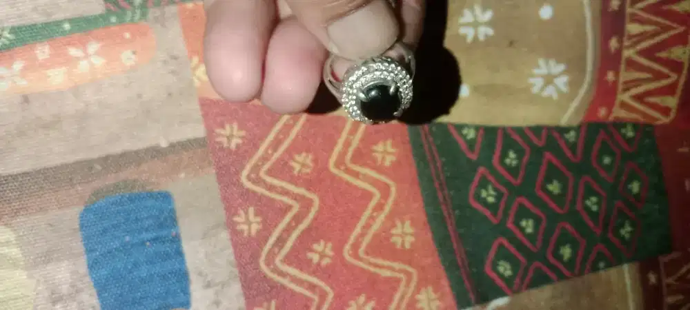 Cincin cewe ring perak super s925  batu Yaman bening