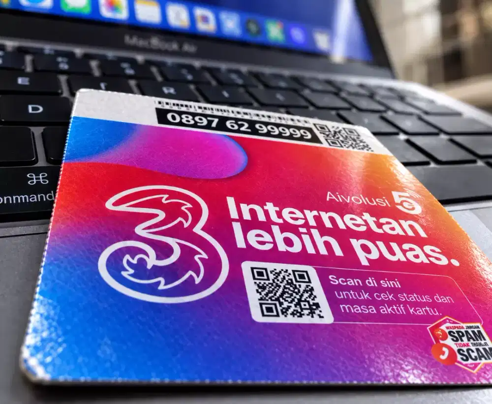 (bisa COD) Nomor CANTIK kartu TRI INDOSAT PRABAYAR 11DIGIT PANCA 99999