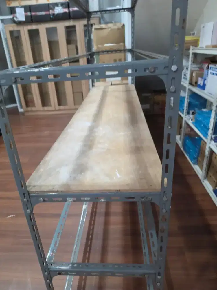 Rak besi susun ukuran 2meter x 50cm tanpa ambalan