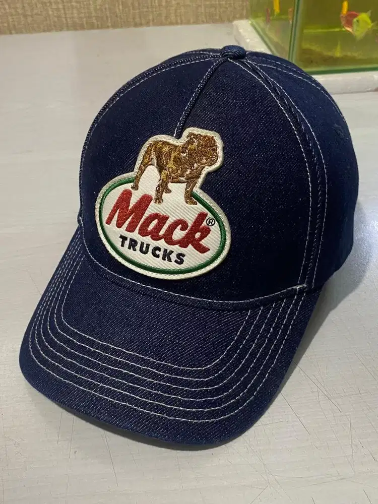 Topi Denim Jeans Levis Cap Caps Hat Hats Vintage Mack Trucks