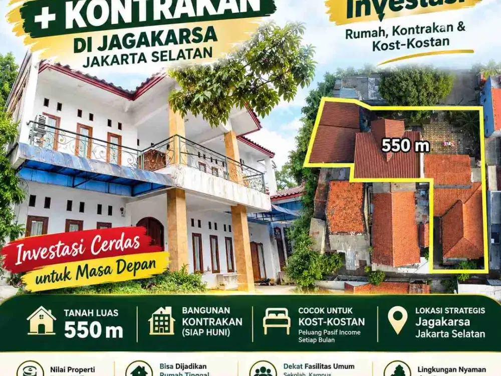 DiJual Murah Rumah Tanah Luas Investasi Kontrakan Di Jagakarsa Jakarta Selatan