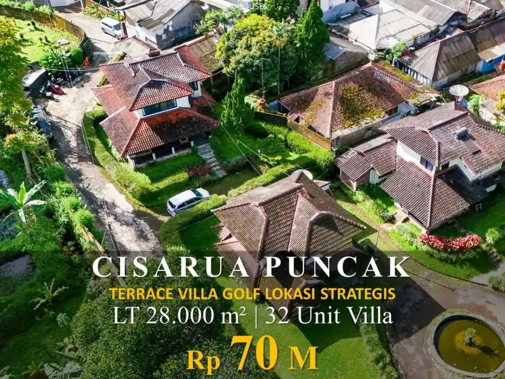 DIJUAL RESORT AKTIF PUNCAK 32 VILLA FULL FURNISHED RP 70M