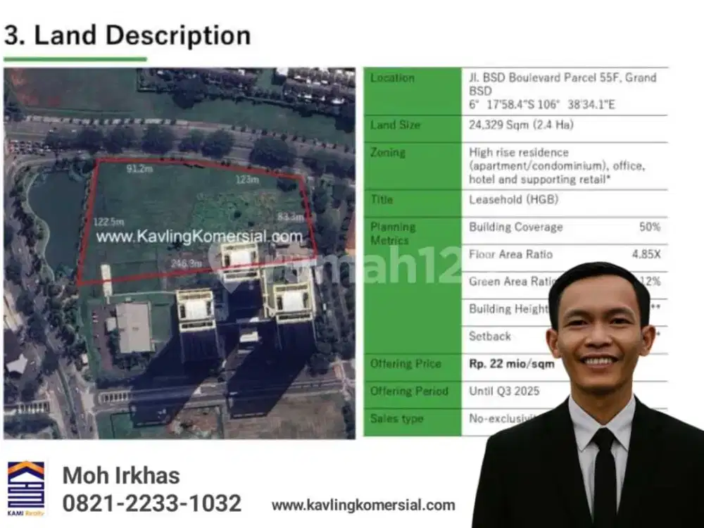 Kavling Komersil Paling Strategis BSD di Dekat ICE BSD