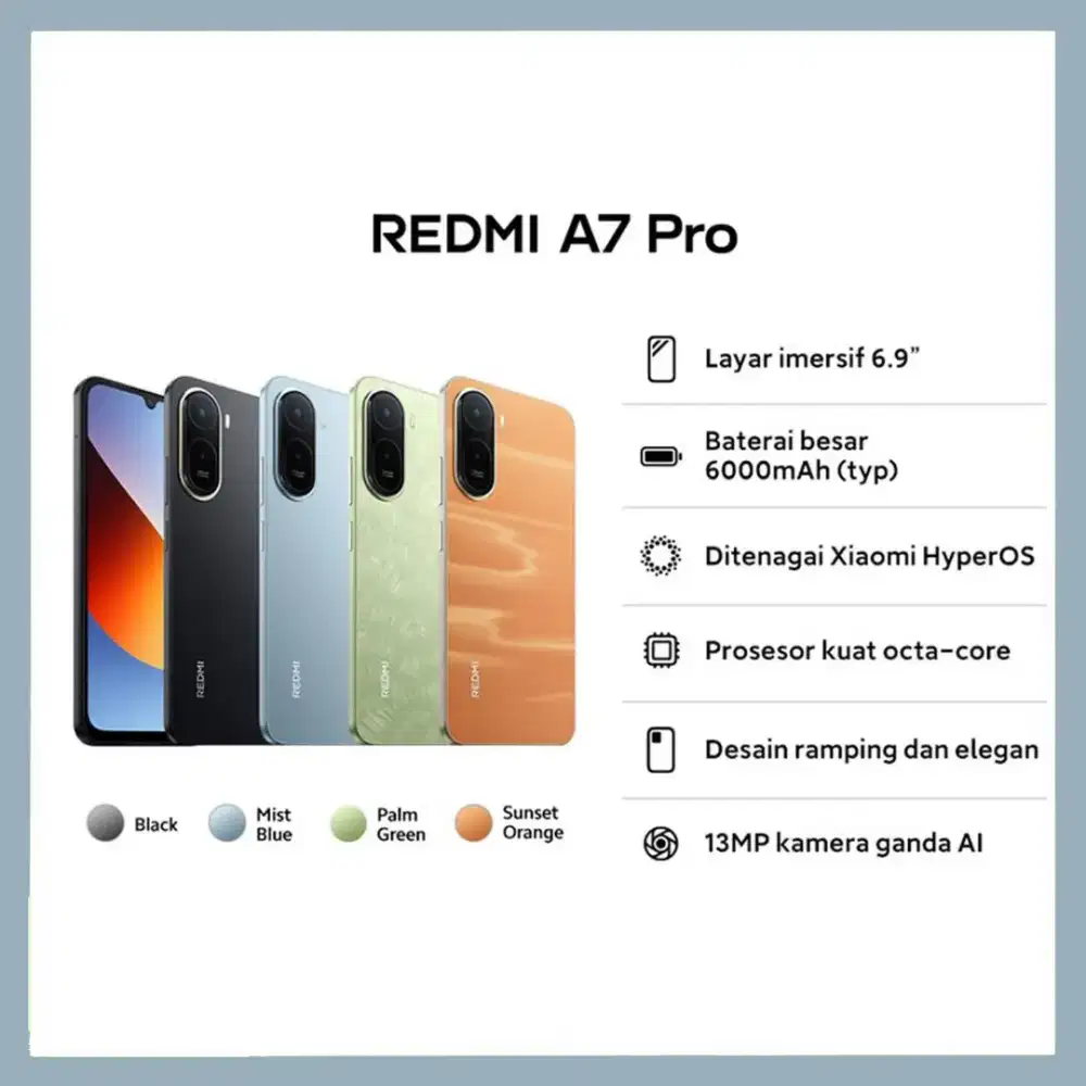 Xiaomi Redmi A7 Pro, Mist Blue, 4 GB + 128 GB