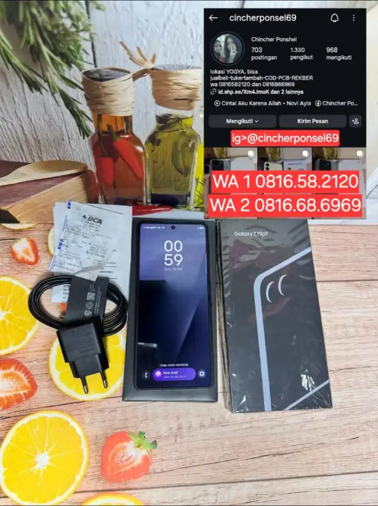 p Samsung Z Flip 7 5g likenew istimewa grsn panjang nota terlampir