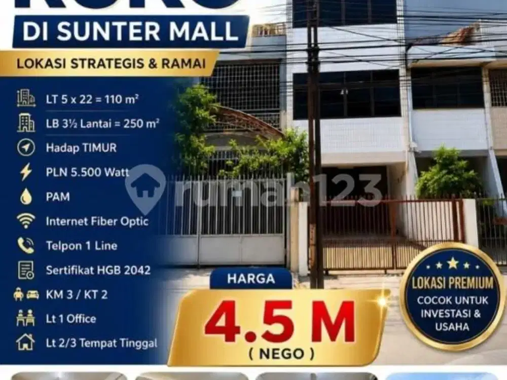 Dijual Ruko Sunter Jakarta Utara