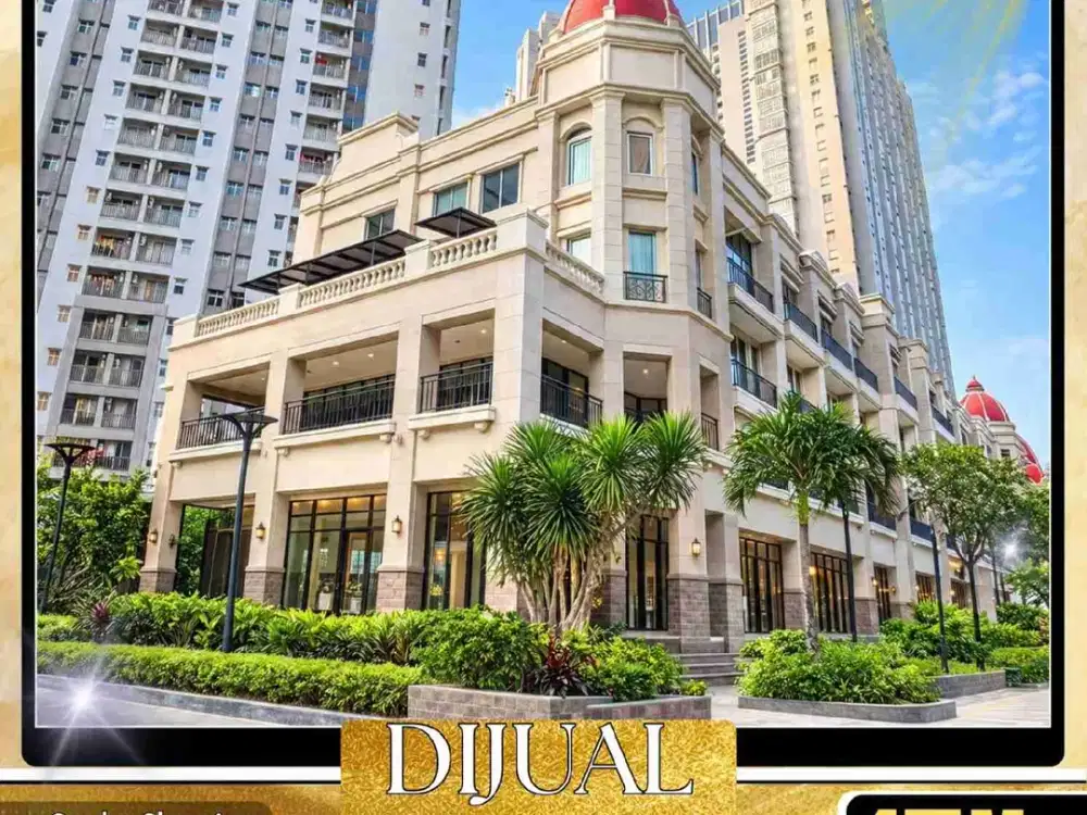 DIJUAL RUKO HOOK 4 LANTAI LUAS TANAH 108 M²  DI GARDEN SHOPPING ARCADE, CENTRAL PARK JAKARTA BARAT