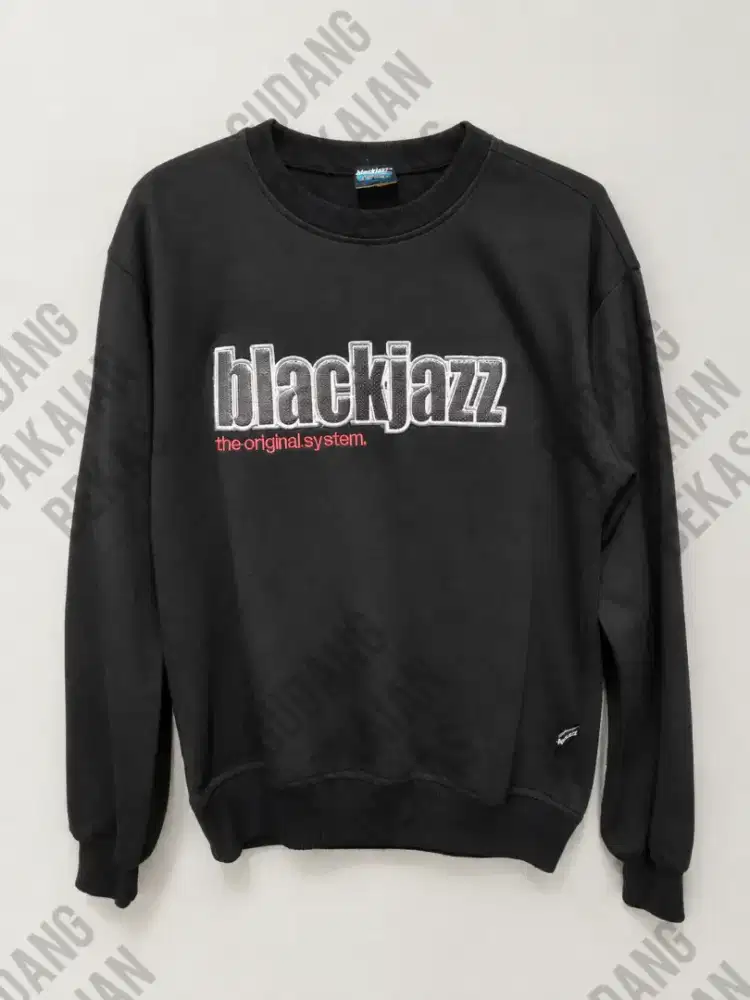 Sweatshirt Pria Blackjazz Hitam Pekat Preloved Like New