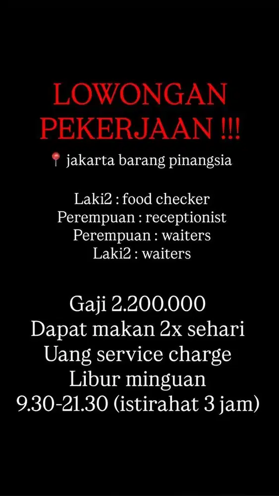 LOWONGAN PEKERJAAN