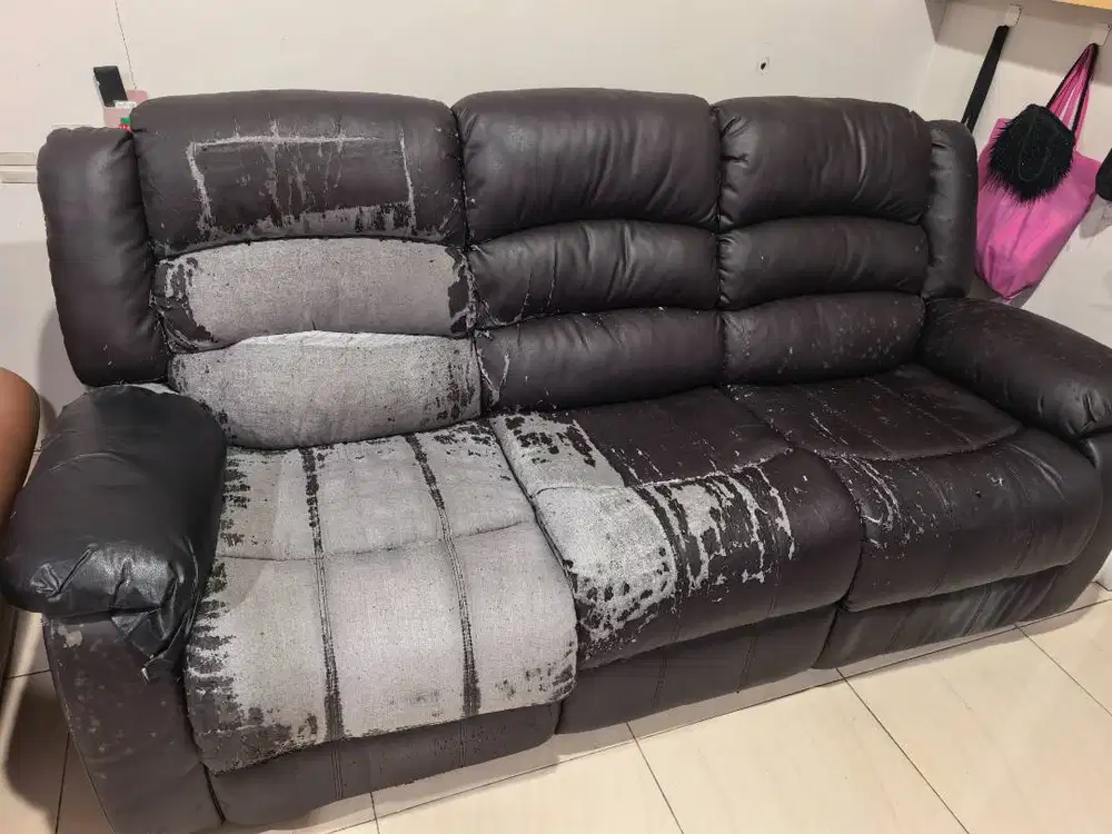 Jual sofa reclyner 3 seat + 1 seat