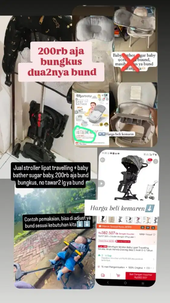 Stroller lipat travelling