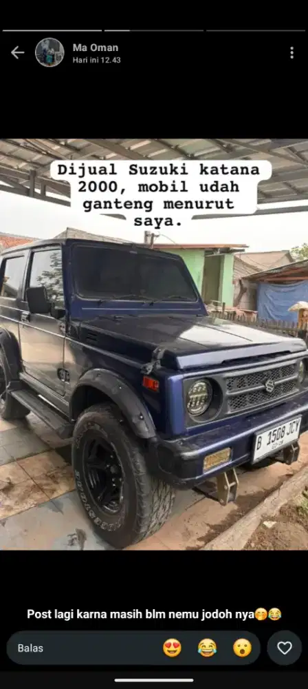 Jual mobil Suzuki katana 2000