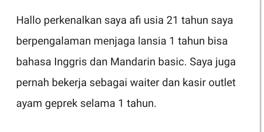 Loker apa saja kak bisa langsung hubungi saya
