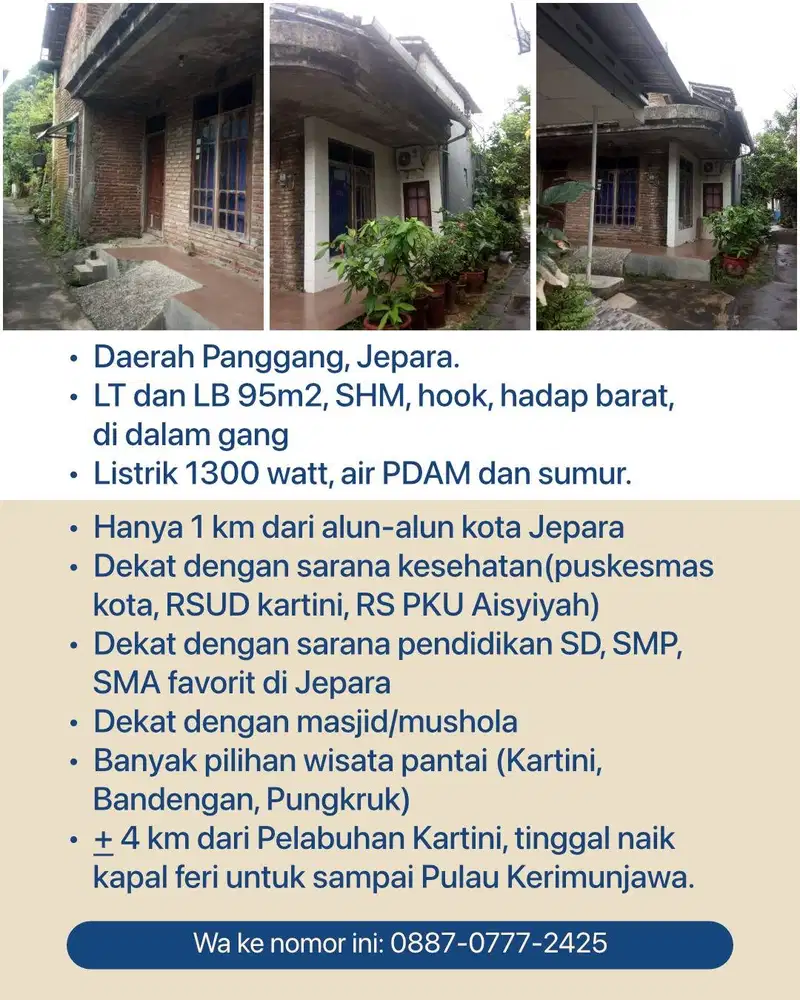 Jual rumah Jepara kota250