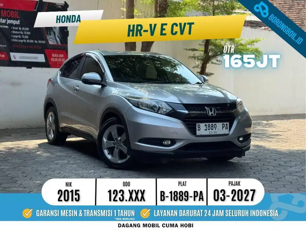 HONDA HRV E CVT 2015 SILVER ISTIMEWA SIAP PAKAI PAJK PANJANG
