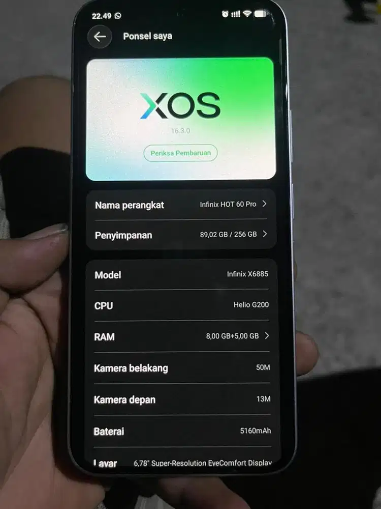 TT CARI KEMBALIAN SPEK DIBAWAH NYA INFINIX HOT 60 pro 8/256