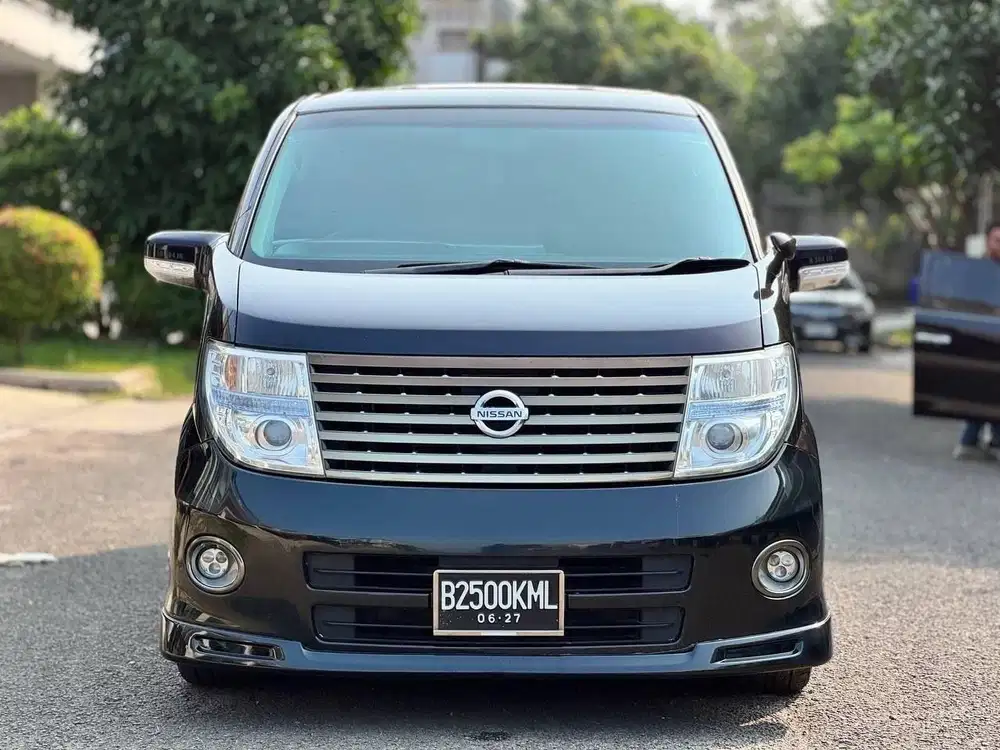 MURAH NISSAN ELGRAND HWS 2.5 AT 2007 HITAM PAJAK PANJANG