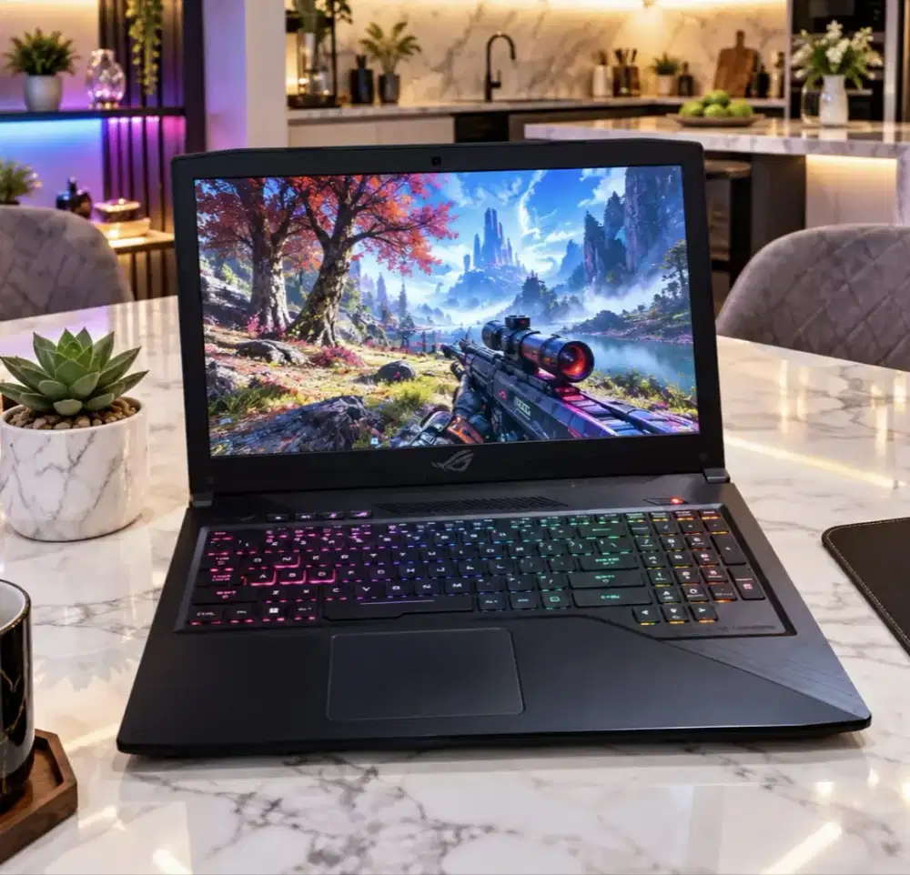 Laptop Gaming Design Asus ROG Strix Dual VGA Nvidia GTX Siap Editing