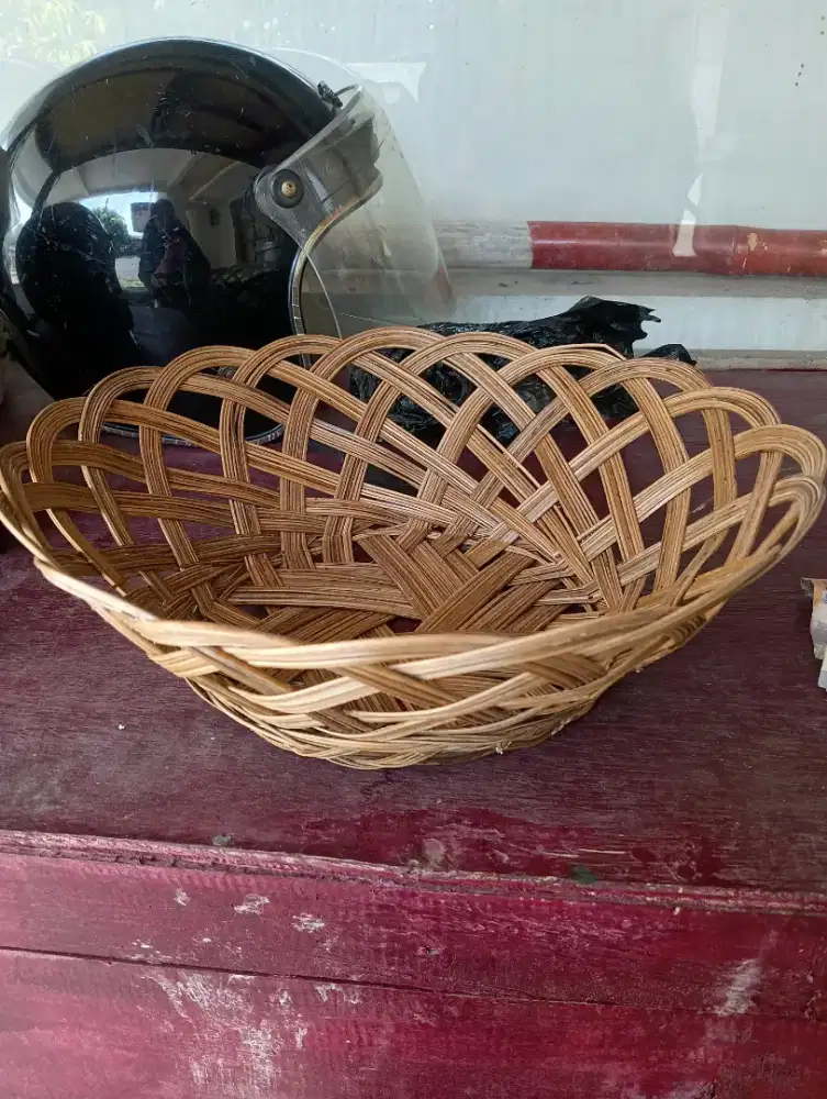 Rotan Wadah Buah Wadah Penyimpanan Ukuran Medium
