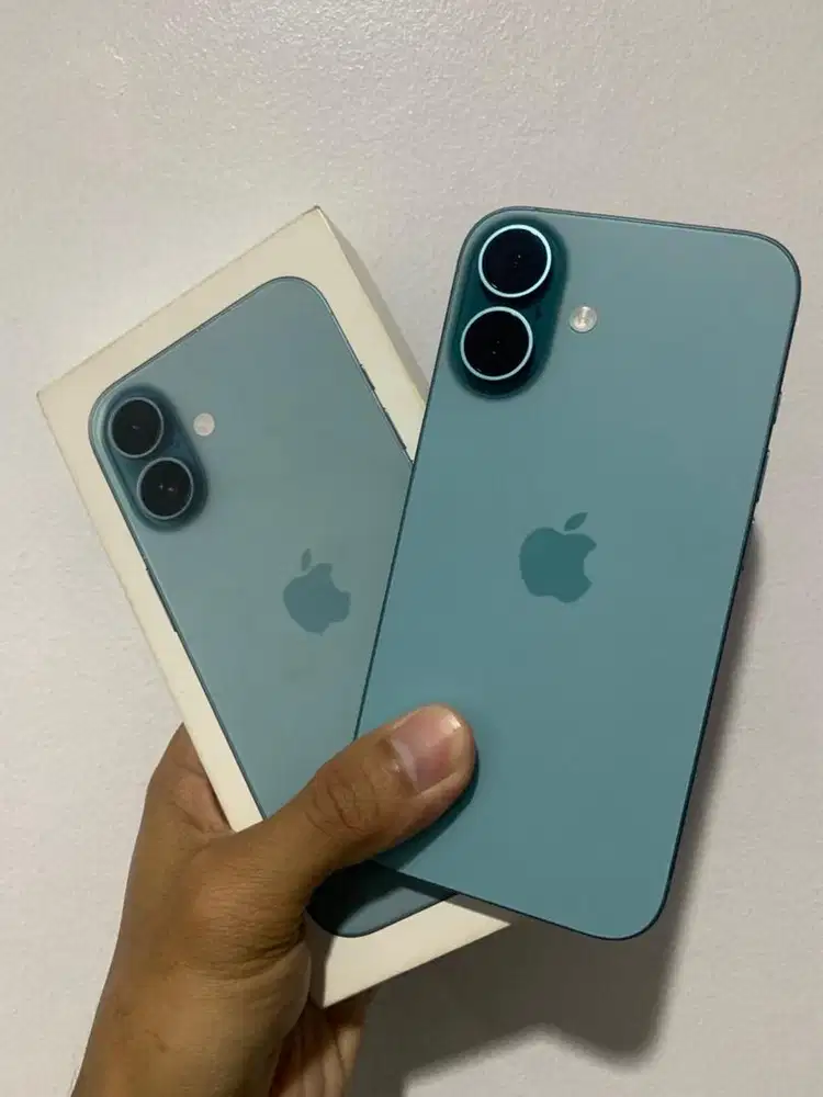 iphone 16 128gb teal resmi ibox fullset ori mulus