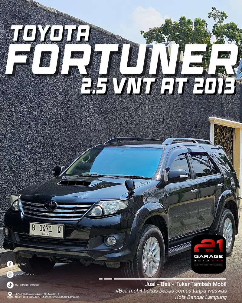 Fortuner 2013 G vnt diesel metik istimewa buruan sisa 1 lagi joss