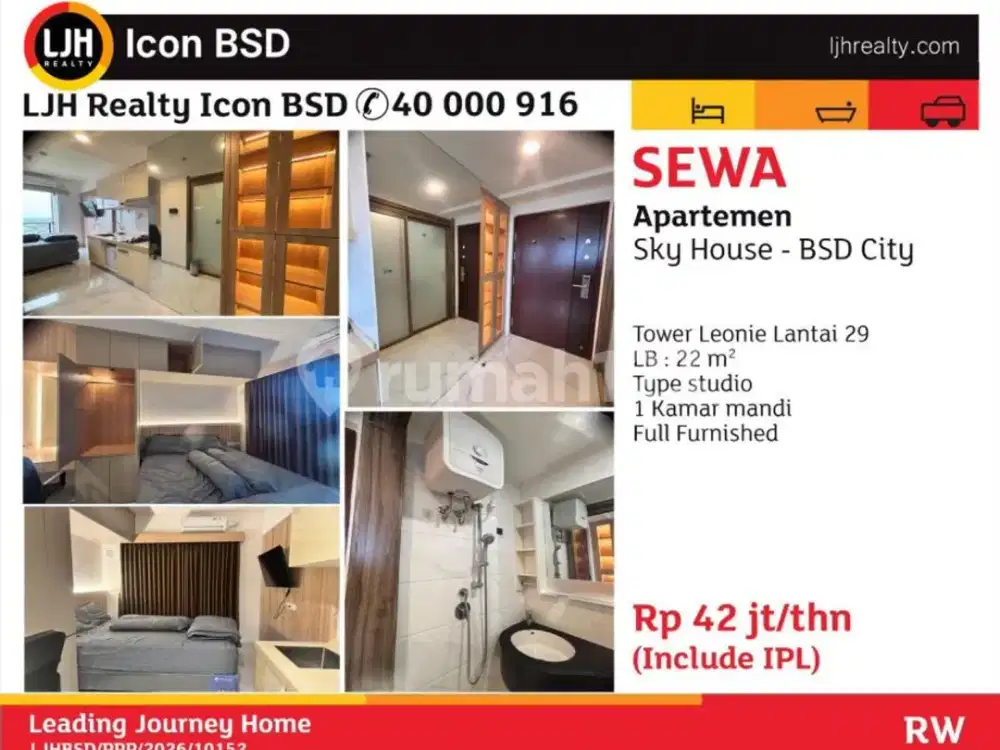 Disewakan Apartemen Sky House BSD City