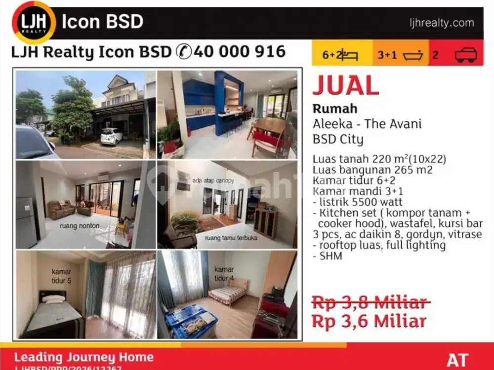 Di Jual Rumah Aleeka The Avani BSD City