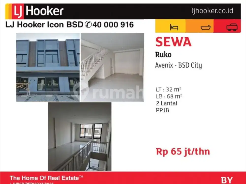 Disewakan Ruko Avenix - BSD City