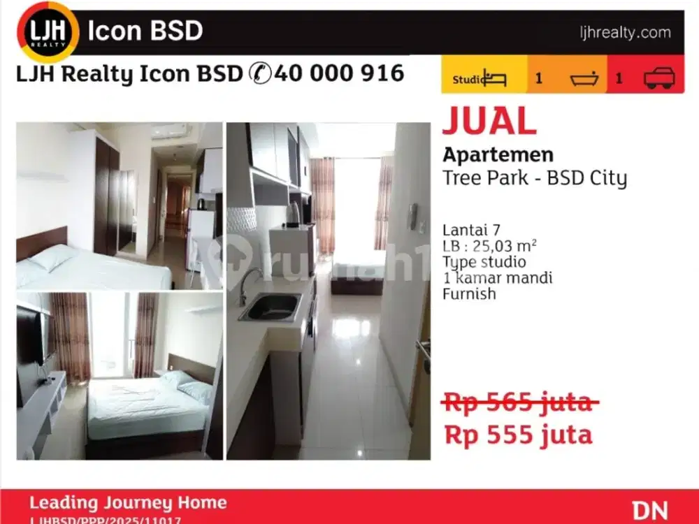 Jual Apartment di Tree Park BSD City