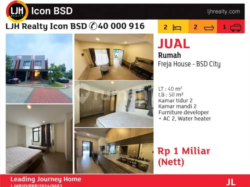 Jual Rumah Hunian Freja House BSD City