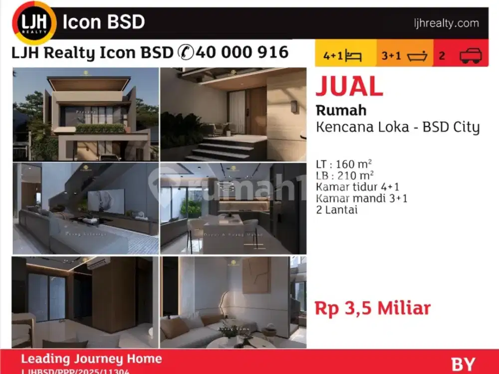 Jual Rumah Baru Di Kencana Loka Bsd