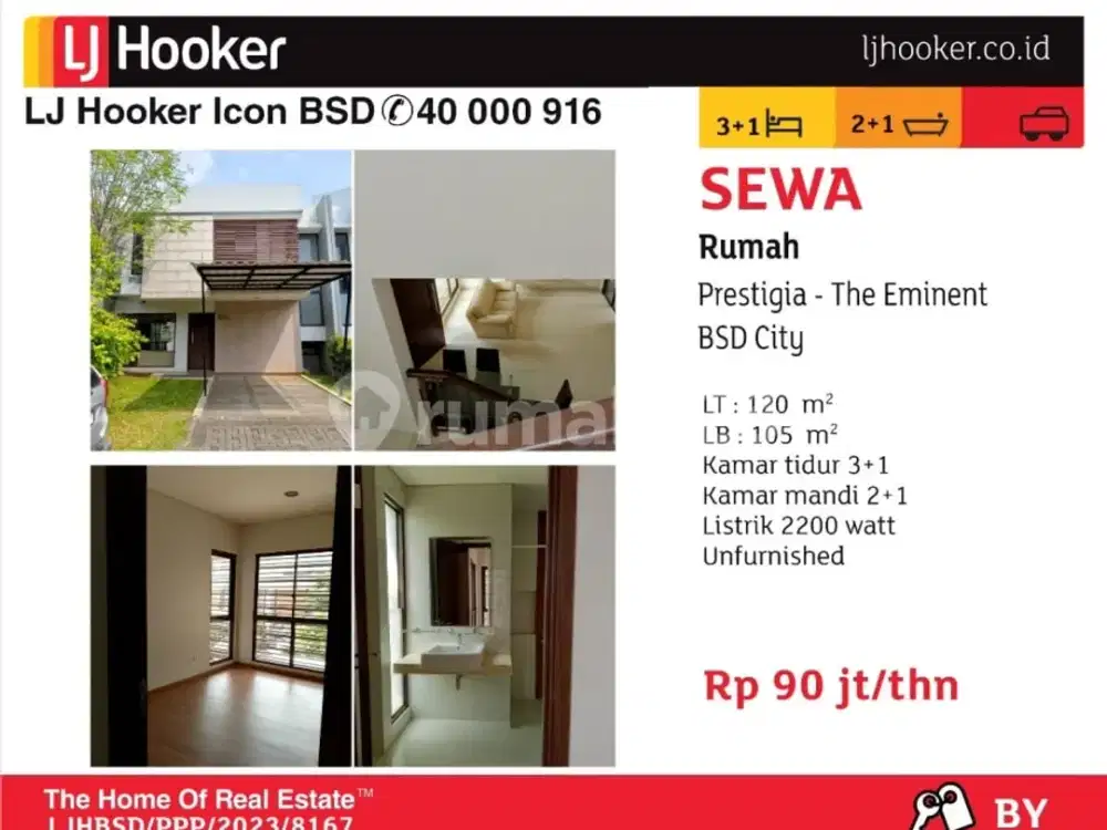 Sewa Rumah Rapi Di Eminent Bsd