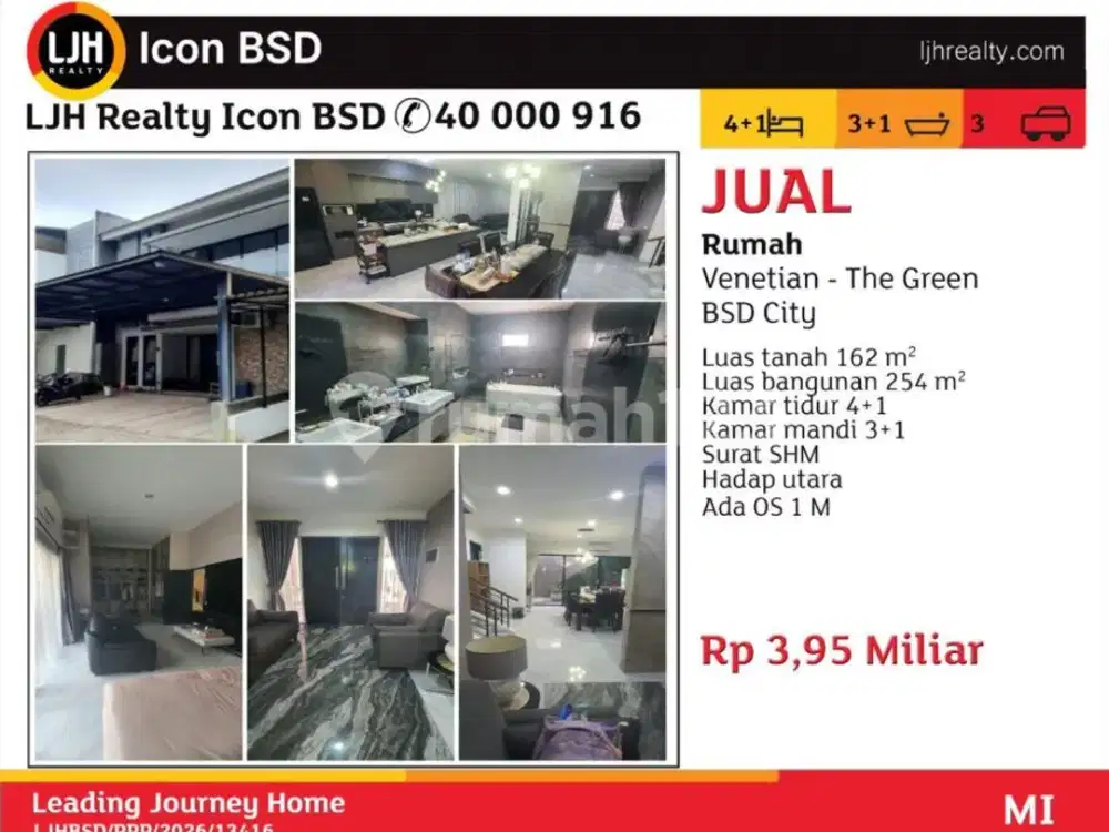 Di Jual Rumah Hunian Venetian The Green BSD City