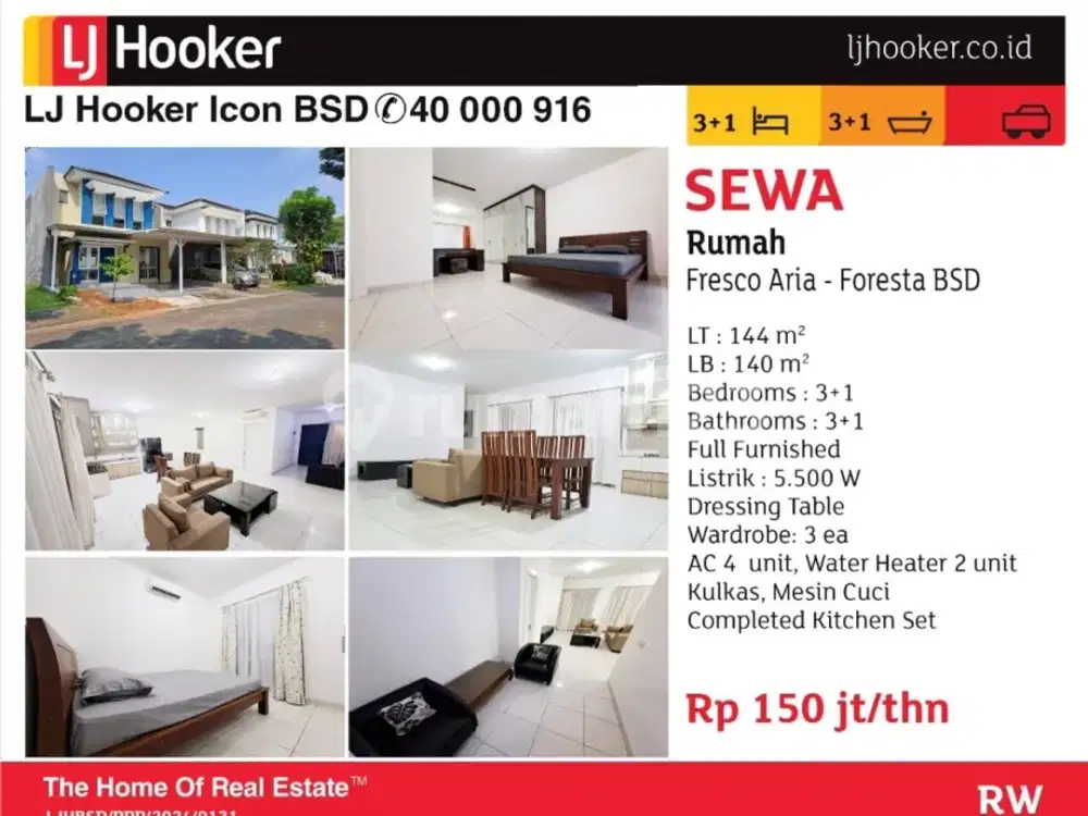 Sewa Rumah Luxury Foresta Dijantung BSD City