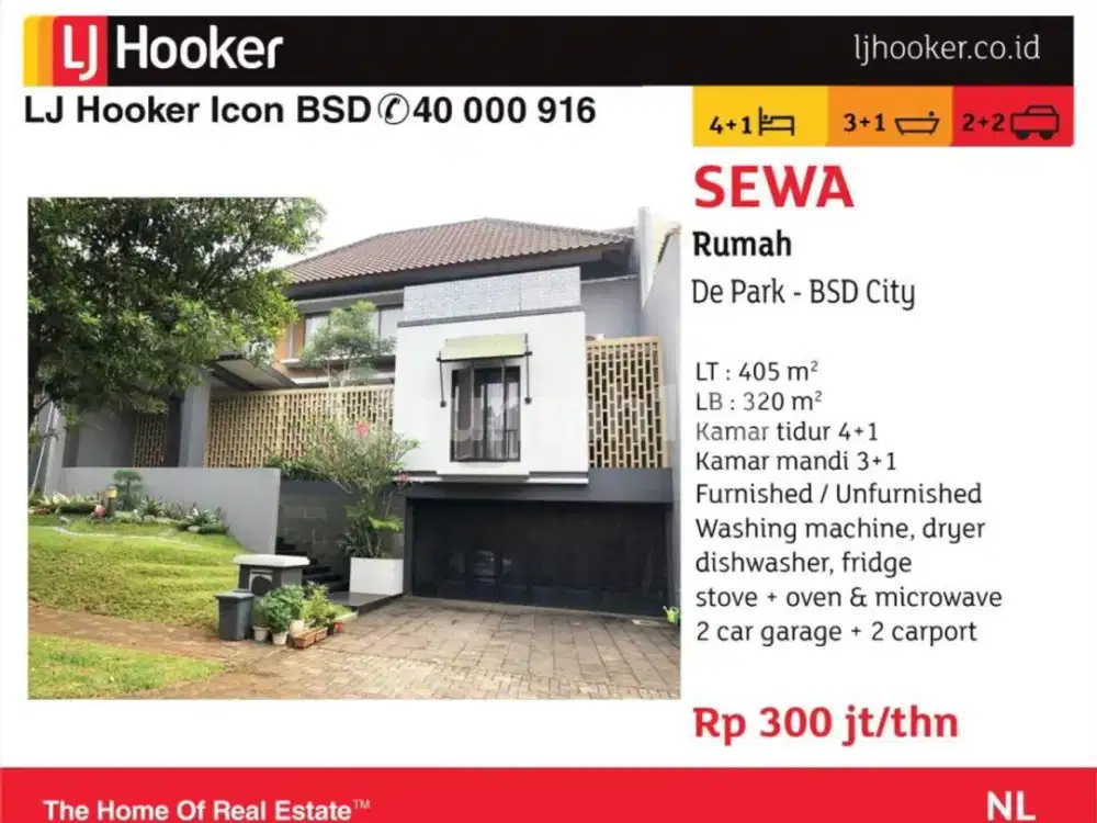 Disewakan Rumah De Park BSD City