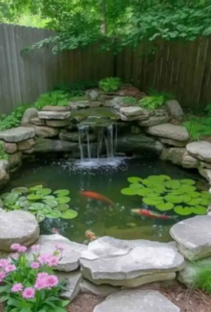 Kolam ikan koi dan filter
