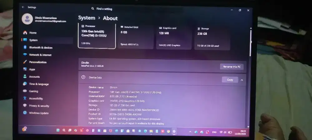 LENOVO IDEAPAD SLIM 3 i3 GEN 13 – MULUS!