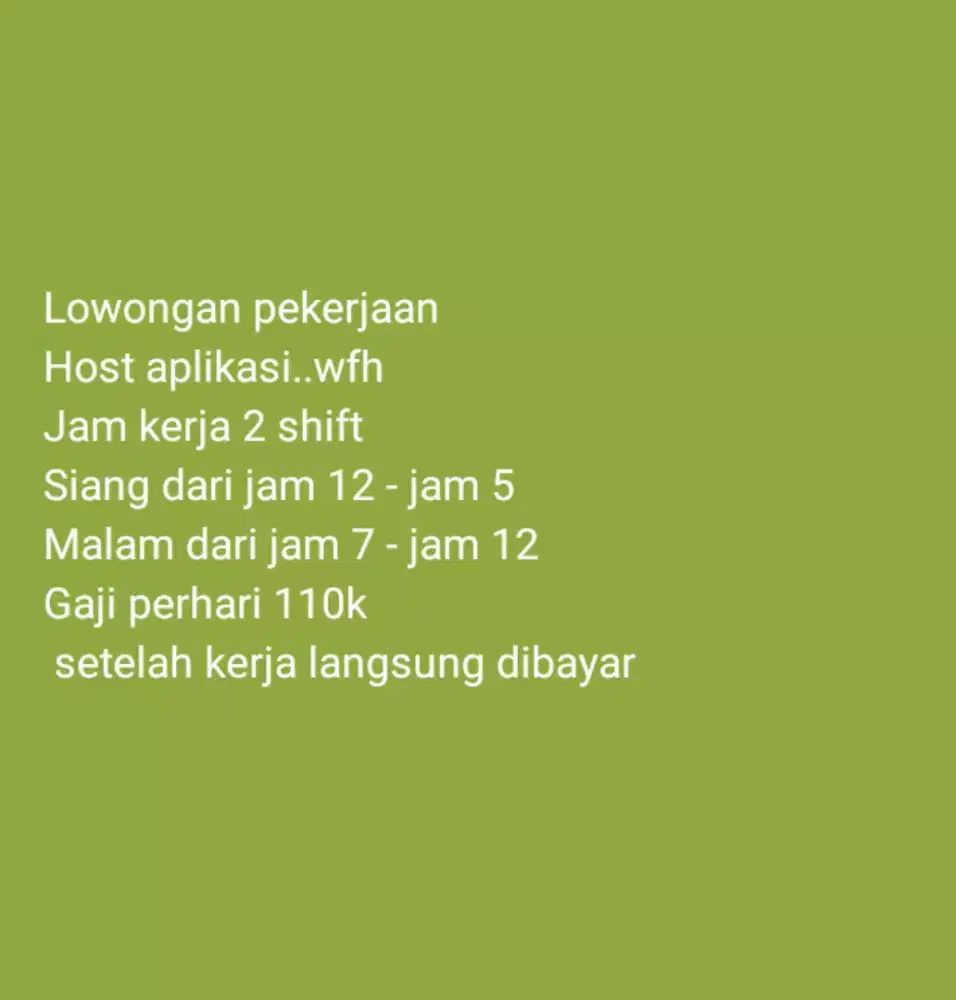 Host live aplikasi