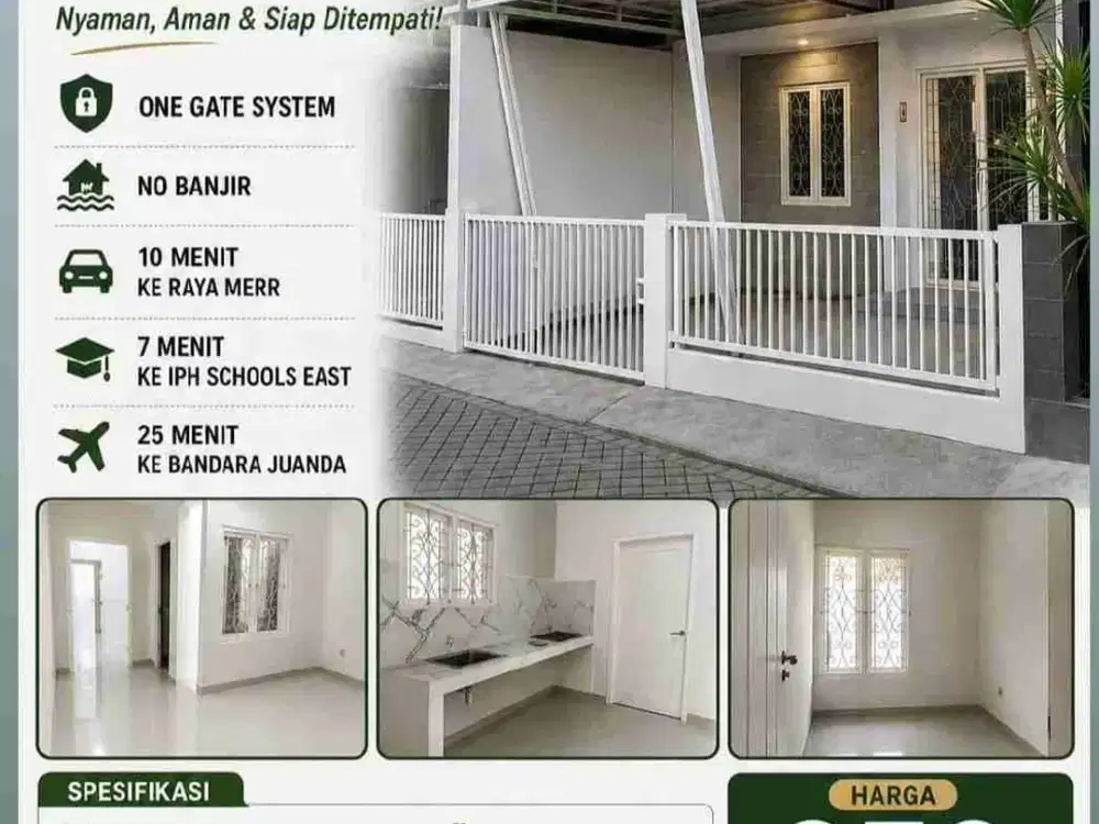 RUMAH  WONOREJO GREEN LAKE DKT MERR, RUNGKUT ASRI, PANDUGO, SUKOLILO,PENJARINGAN, RUNGKUT HARAPAN, MEDOKAN ASRI