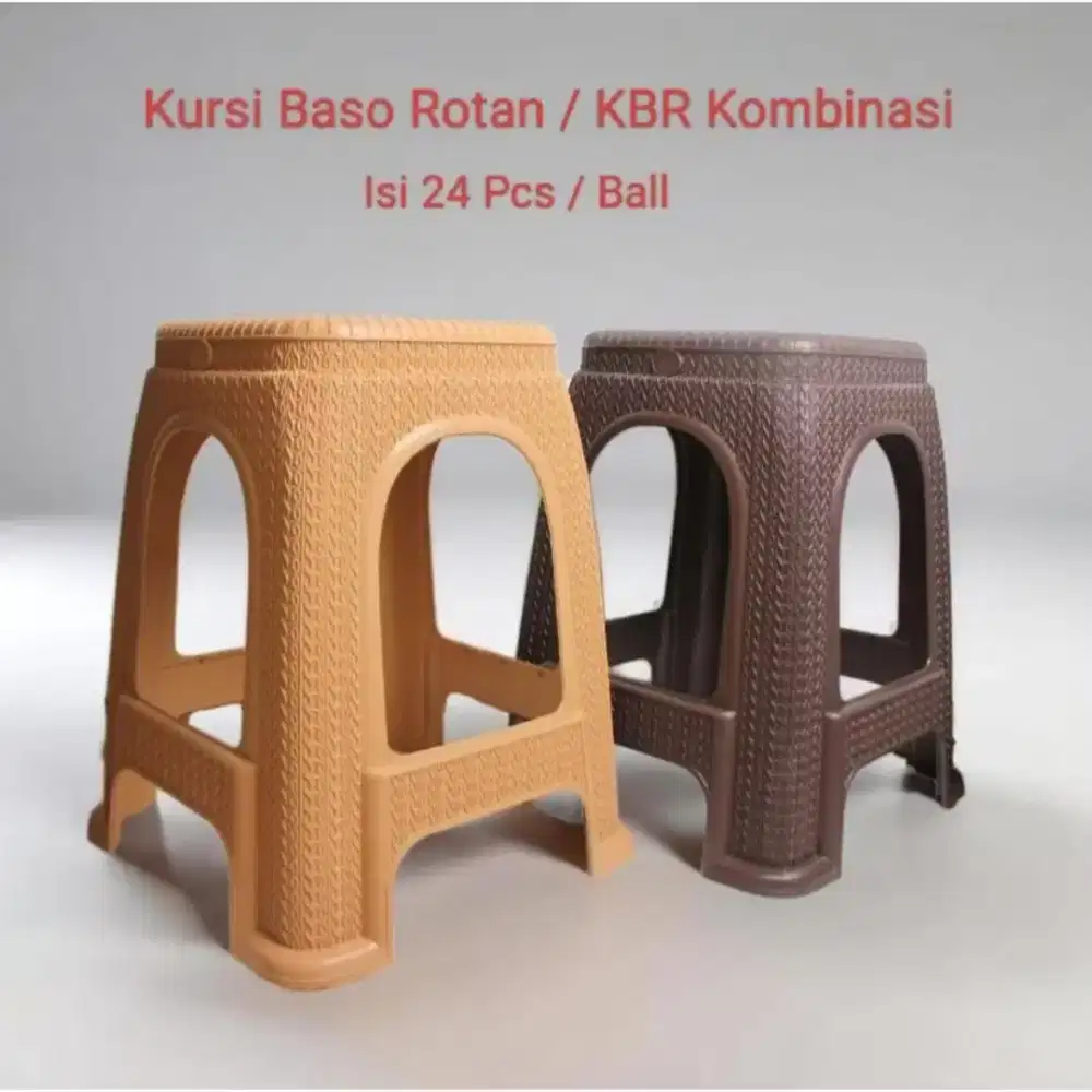 Kursi plastik rotan motif anyam kokoh dan kuat
