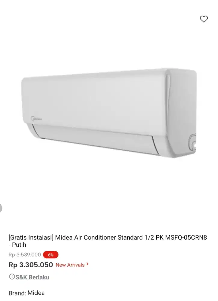 ac standart promo bisa cicilan syarat ktp tanpa dp bayar bulan depan