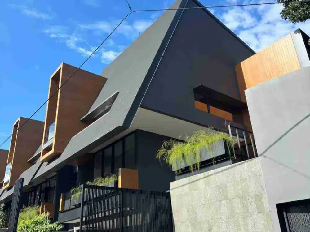 rumah minimalis modern dengan kolam renang di kemang