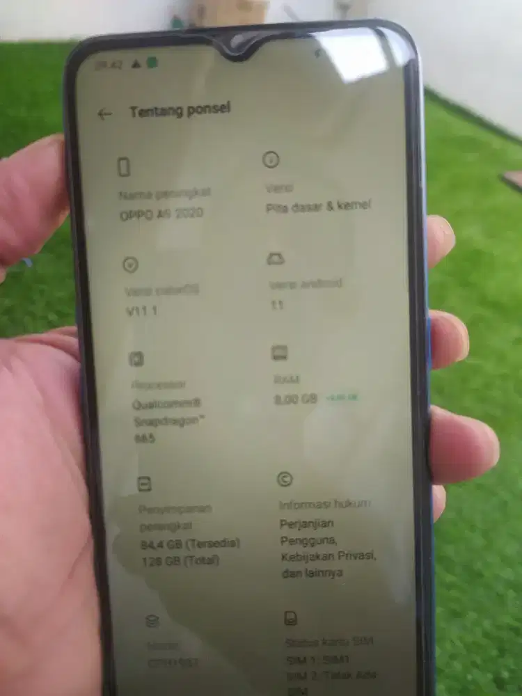 Oppo A9 ori no kw ram 8/128 sanpdragon